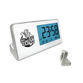 Blue Electronic Light Temperature Alarm Clock